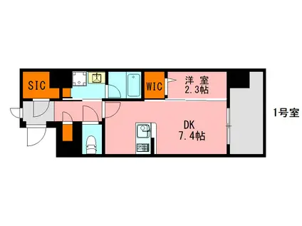 LANDIC O3152(1DK/3階)の間取り写真