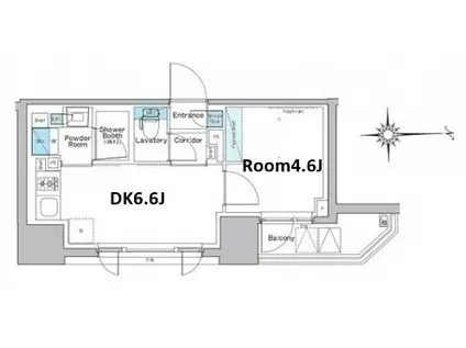 ルフォンプログレ門前仲町プレミア(1DK/9階)の間取り写真
