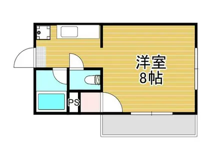 バーシティ宇宿(ワンルーム/5階)の間取り写真