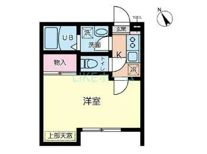 COCORU西船(1K/1階)の間取り写真