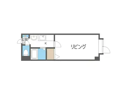 アルテピアッツァII(1K/3階)の間取り写真