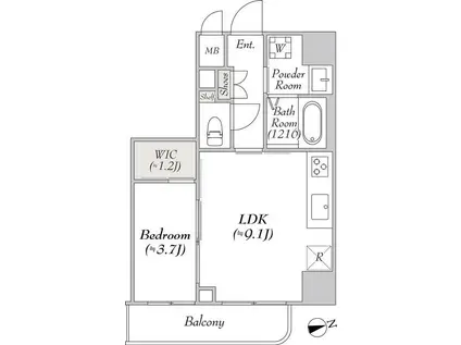 ルミーク浅草(1LDK/2階)の間取り写真