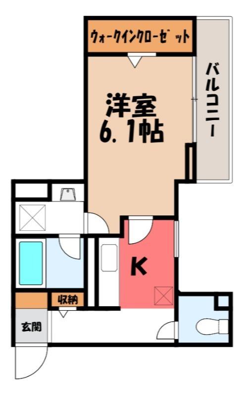 メゾン ド グレイス(1K/2階)の間取り写真