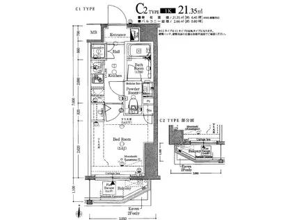 アクサス東京オリエンス(1K/3階)の間取り写真
