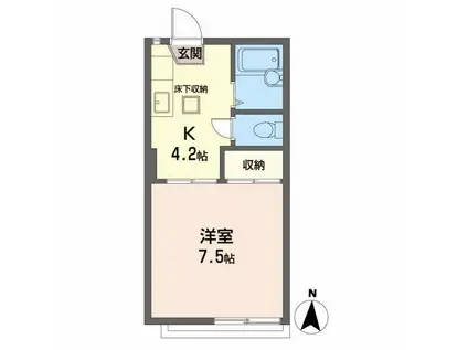 さくらコーポ(1K/2階)の間取り写真