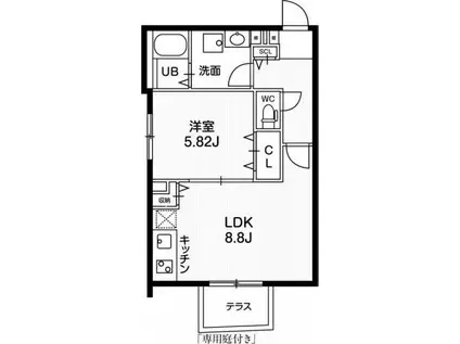 パセオ文京茗荷谷(1LDK/3階)の間取り写真