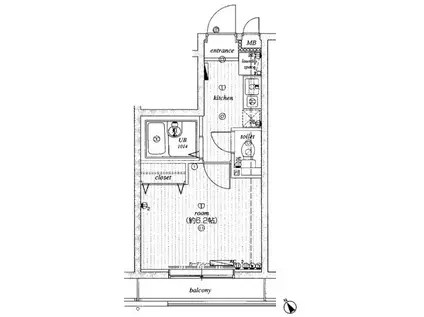 ヴェルステージ上板橋(1K/2階)の間取り写真