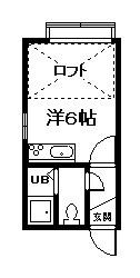 アルハンブラ(ワンルーム/2階)の間取り写真