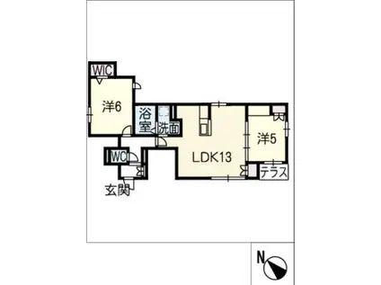 SANMEI(2LDK/1階)の間取り写真