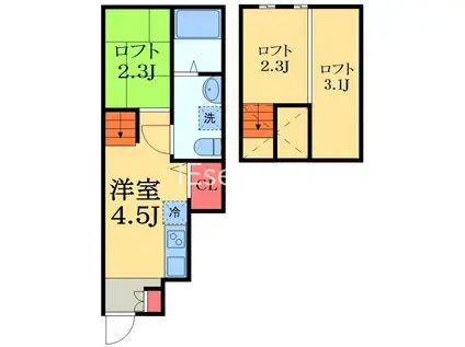 LUDENS KATSUTADAI(ワンルーム/1階)の間取り写真