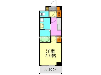 セモア中山(1K/4階)の間取り写真
