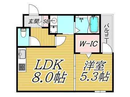 フジパレス新伊丹II番館(1LDK/2階)の間取り写真