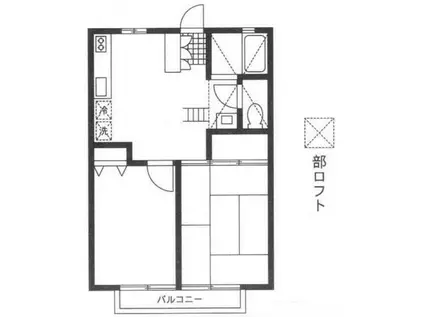 T・HハイムII(2DK/1階)の間取り写真