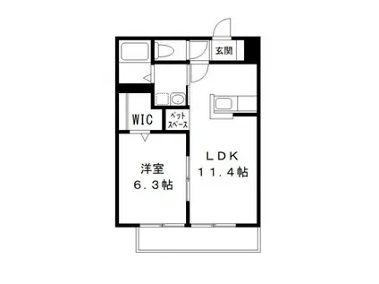 エトワールII(1LDK/2階)の間取り写真