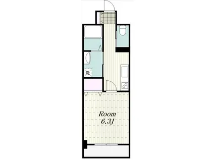 アンレーヴ門司駅前(1K/7階)の間取り写真