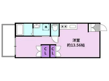 NAHEナーエ(ワンルーム/2階)の間取り写真