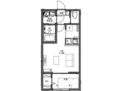 KEIAI RESIDENCE 小岩(1LDK/2階)の間取り写真