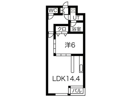 ザ・ミレニアム元今泉(1LDK/3階)の間取り写真