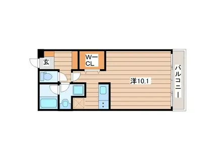 LA DOUCEUR榴ヶ岡(1K/5階)の間取り写真