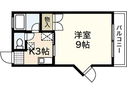 エンゼルタナカ(1K/1階)の間取り写真