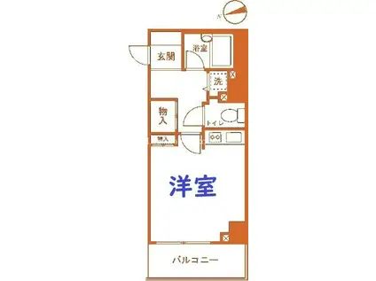 CASA DE MORIO(1K/4階)の間取り写真