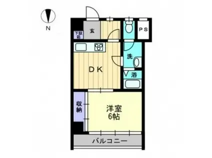 住友ハイツ(1DK/6階)の間取り写真