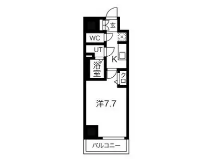 ディアレイシャス尾頭橋(1K/6階)の間取り写真