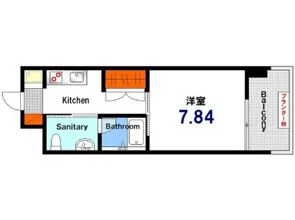 DERSTRADA ふじみ(1K/9階)の間取り写真