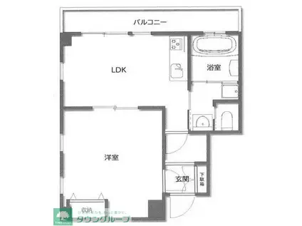 ウイング上福岡(1LDK/7階)の間取り写真