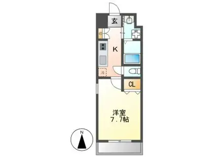 サニー東山(1K/7階)の間取り写真