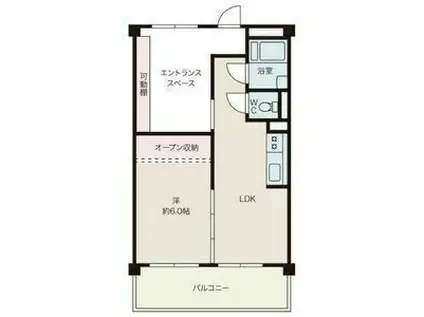 ＪＲ東海交通事業城北線 比良駅(愛知) 徒歩26分 11階建 築55年(1LDK/3階)の間取り写真
