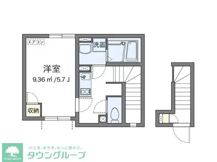 クレイノ久我山(1K/2階)の間取り写真