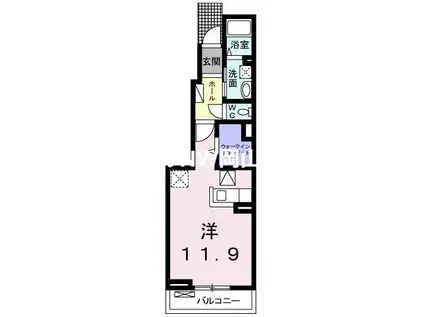 ライフスタイル(ワンルーム/1階)の間取り写真