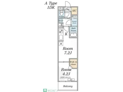リブリ・さいたま市南区辻5(1DK/1階)の間取り写真