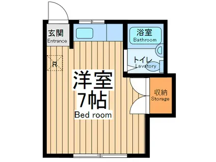 内田コーポ(ワンルーム/2階)の間取り写真