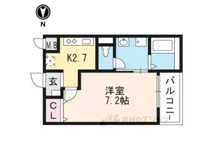 メゾンブリエ(1K/2階)の間取り写真