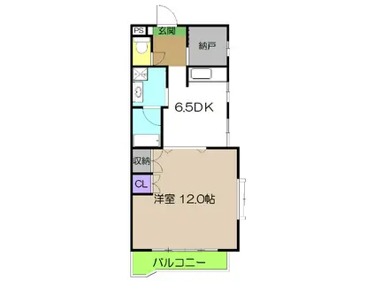 DRハウスII(1DK/5階)の間取り写真