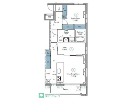 SYFORME NEXT IKEBUKURO ウエスト(1SLDK/3階)の間取り写真