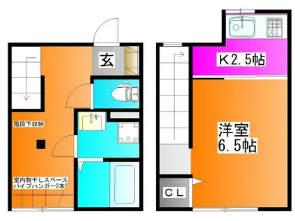メゾネットT(1SK/1階)の間取り写真