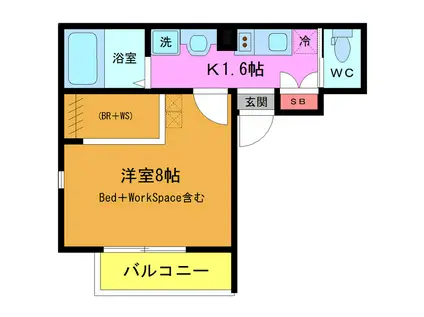 プルミエール(1K/3階)の間取り写真