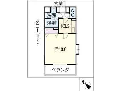 セントラルアベニュー(1K/8階)の間取り写真