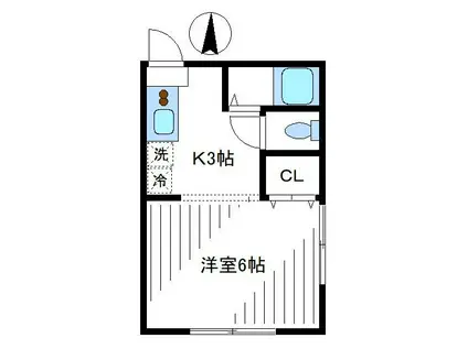 コスモス練馬(1K/1階)の間取り写真