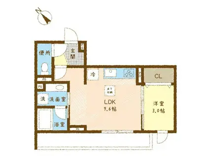 ＪＲ東海道本線 安城駅 徒歩6分 3階建 築1年(1LDK/1階)の間取り写真