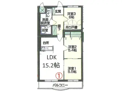 アルトフルスM 101(3LDK/1階)の間取り写真