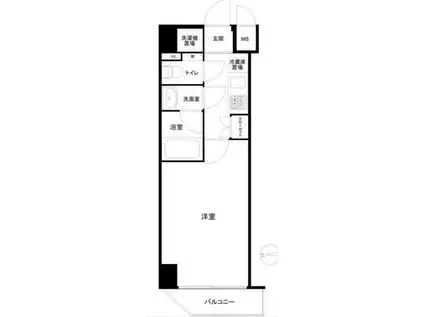 ルーブル錦糸町弐番館(1K/4階)の間取り写真