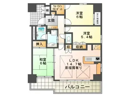 藤和シティホームズ三田駅前(3LDK/11階)の間取り写真