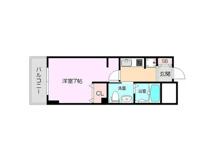 エステムコート新大阪10ザゲート(1K/9階)の間取り写真