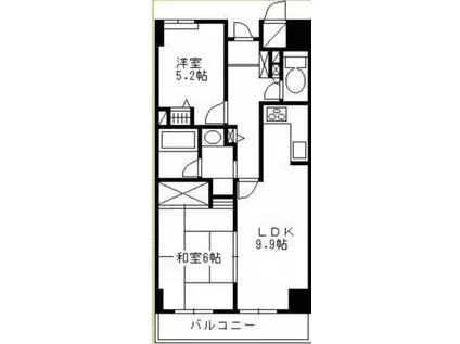 ファミールタワープラザ岡山イーストタワー(2LDK/21階)の間取り写真