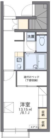レオパレス日開野(1K/1階)の間取り写真