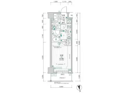 DUO STAGE調布国領MAXIV(1K/7階)の間取り写真